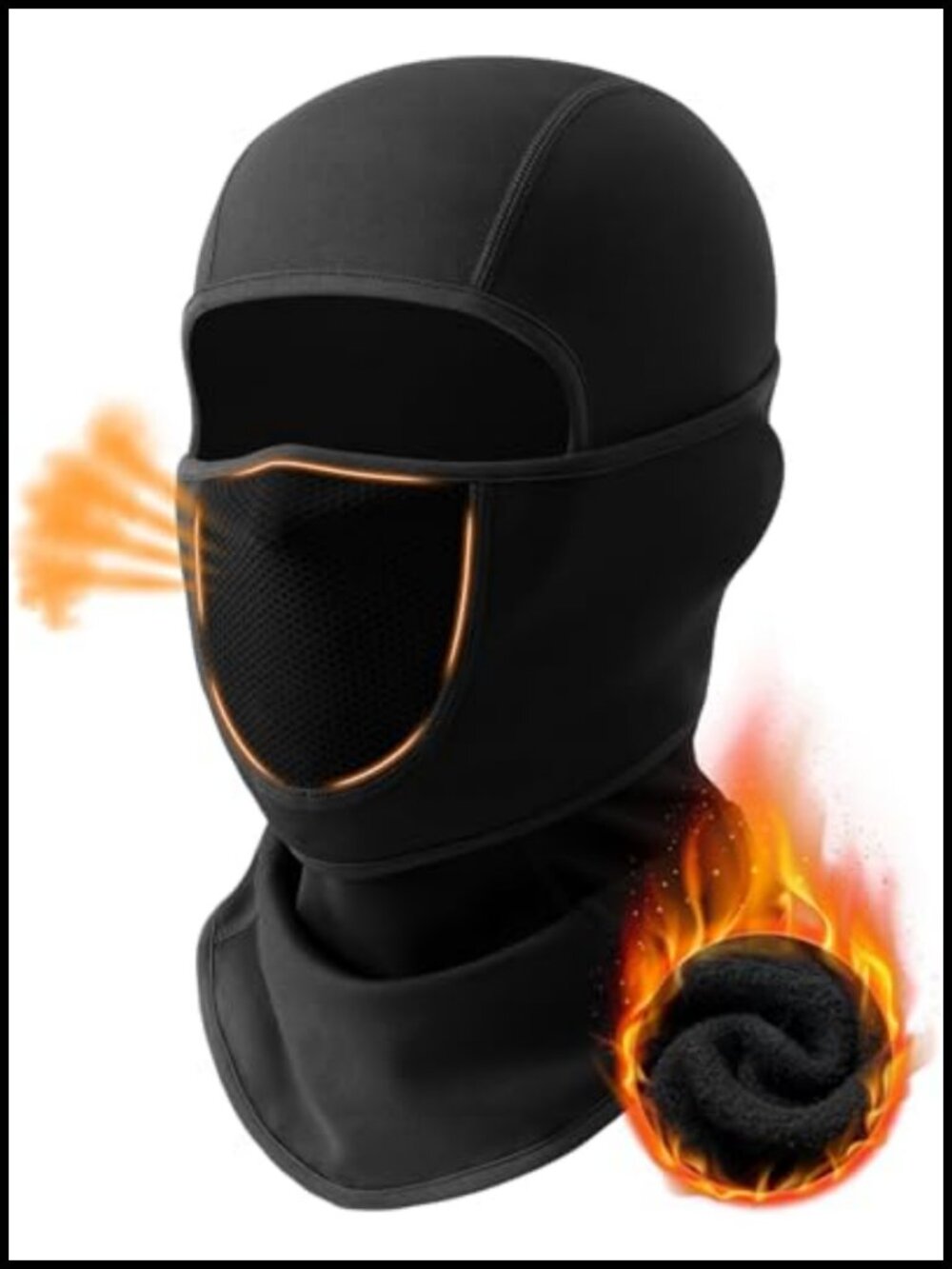 Fleece Balaclava Ski Mask Movable Face Winter Cover for Skiing Outdoor